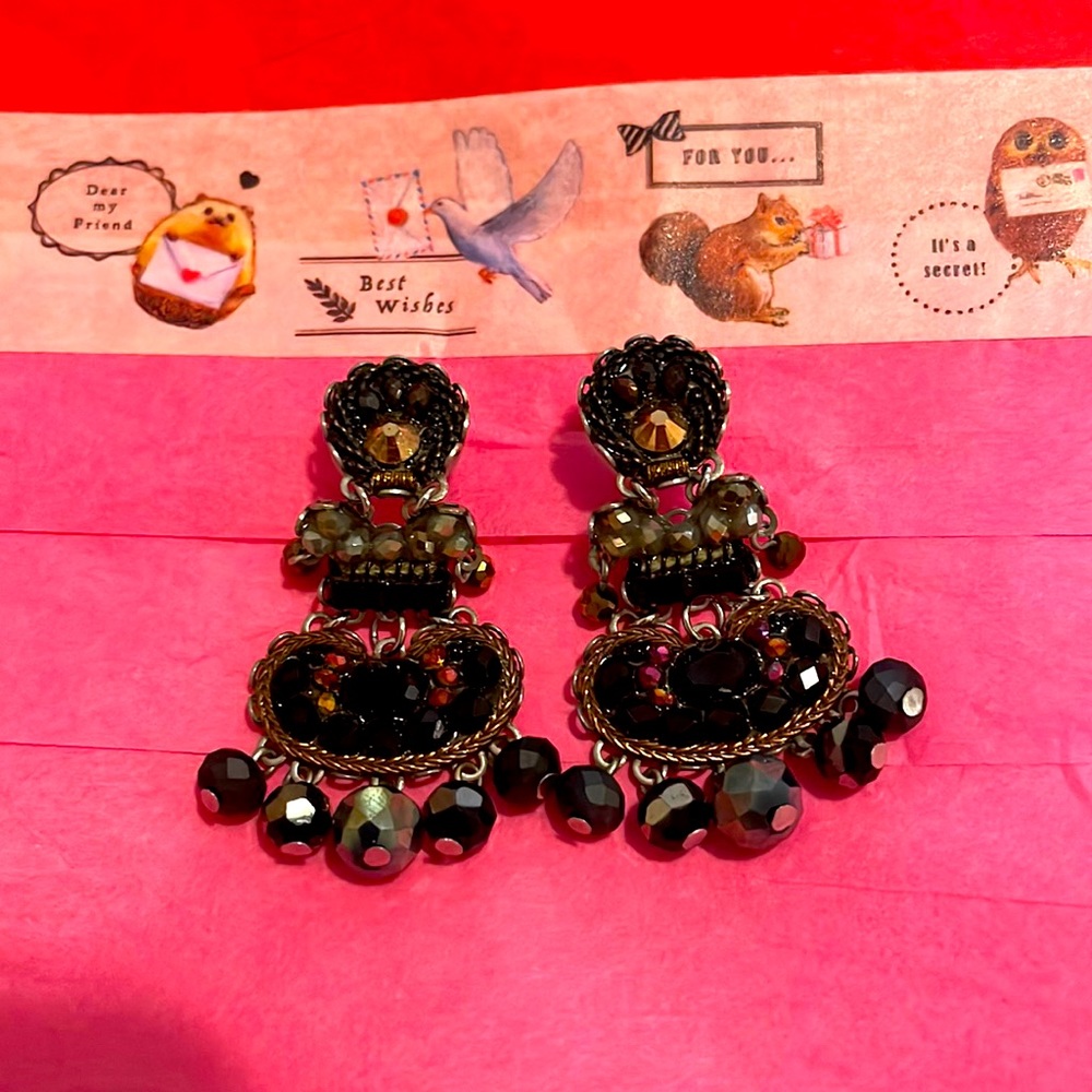 Ayala Bar stunning black & grey stud earrings